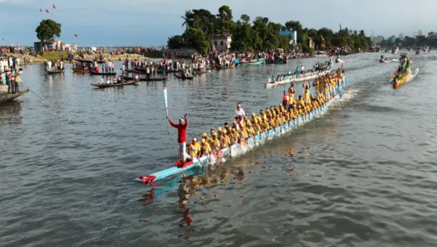দুই বছর পর তিতাস নদীতে নৌকা বাইচ প্রতিযোগিতা