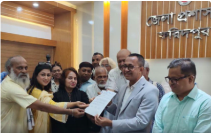 ‘জসিম পল্লী মেলা’ আয়োজনের দাবিতে ফরিদপুরে  স্মারকলিপি প্রদান